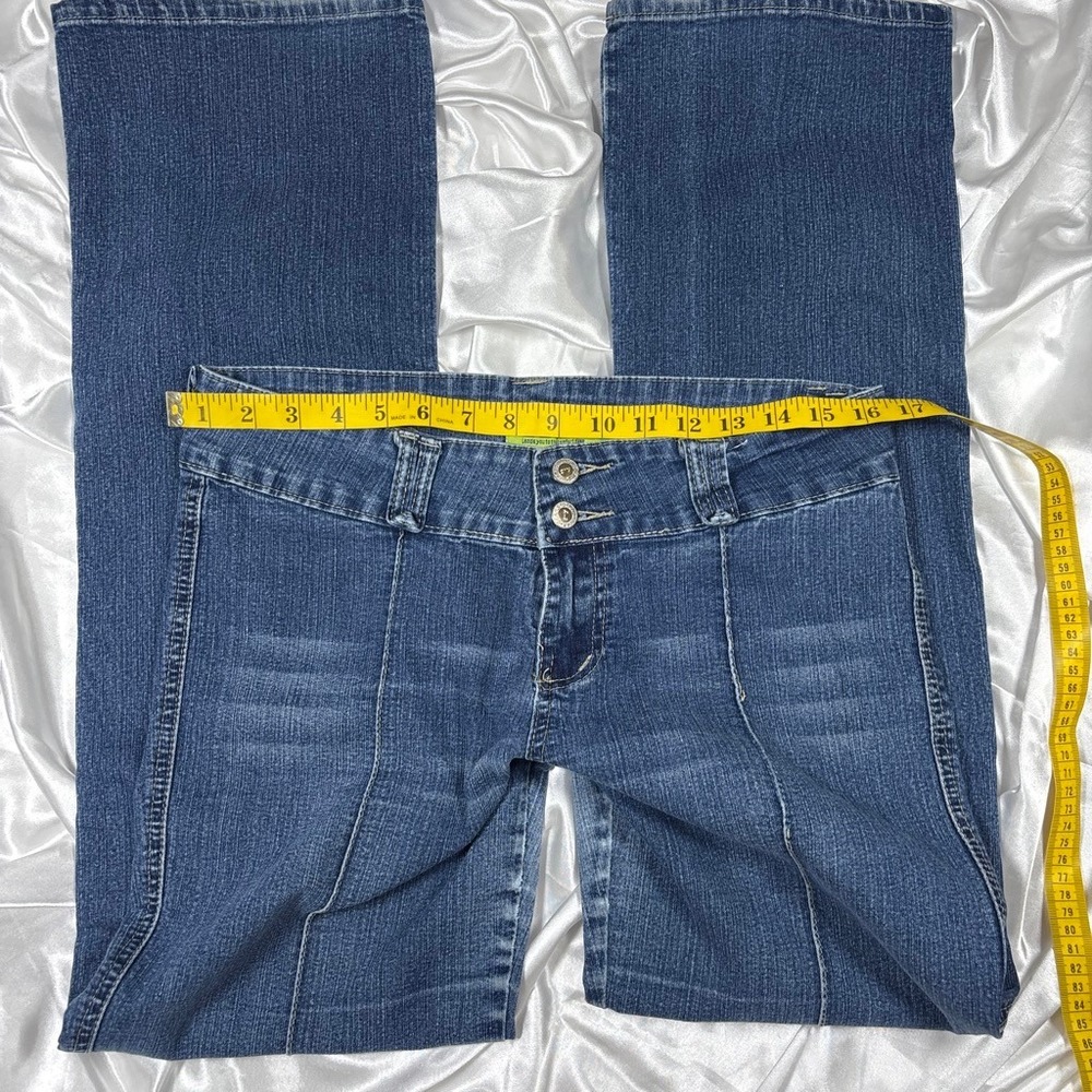 y2k vintage low rise Jeanswear Straight Leg Jeans Blue Seam Detail Size 13 - Picture 8 of 9